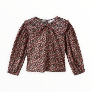 ZARA Kids | Black | Peter Pan Collar Floral Top